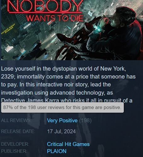 Another great game from Polish developers: gamers highly appreciated the detective thriller Nobody Wants to Die-2