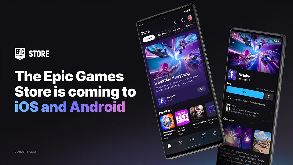У 2024 році Epic Games Store випустять на iOS та Android. У каталозі магазину будуть не лише ігри для PC, а й мобільні застосунки