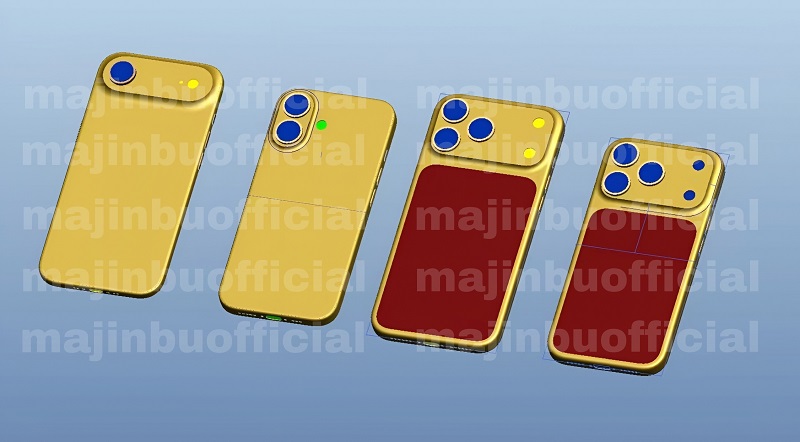 CAD-рендери чотирьох моделей iPhone 17 від Маджин Бу
