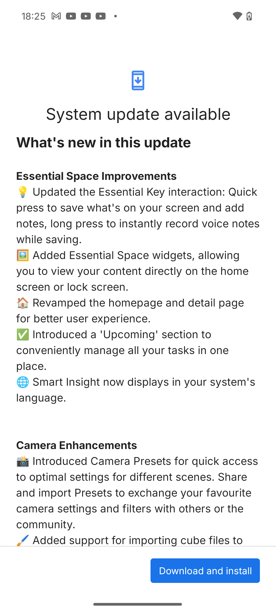 Screenshot of the Nothing Phone (3a) interface