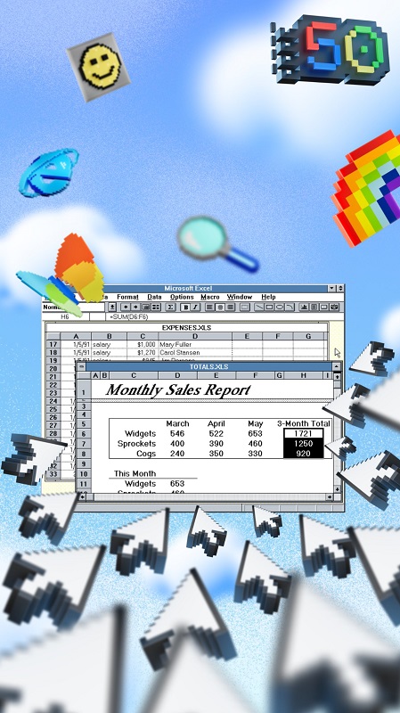 Excel style wallpaper