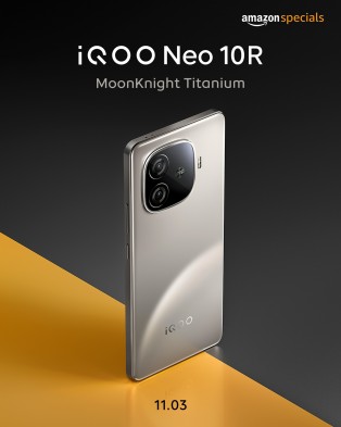 Smartphone iQOO Neo 10R in Raging Blue colour
