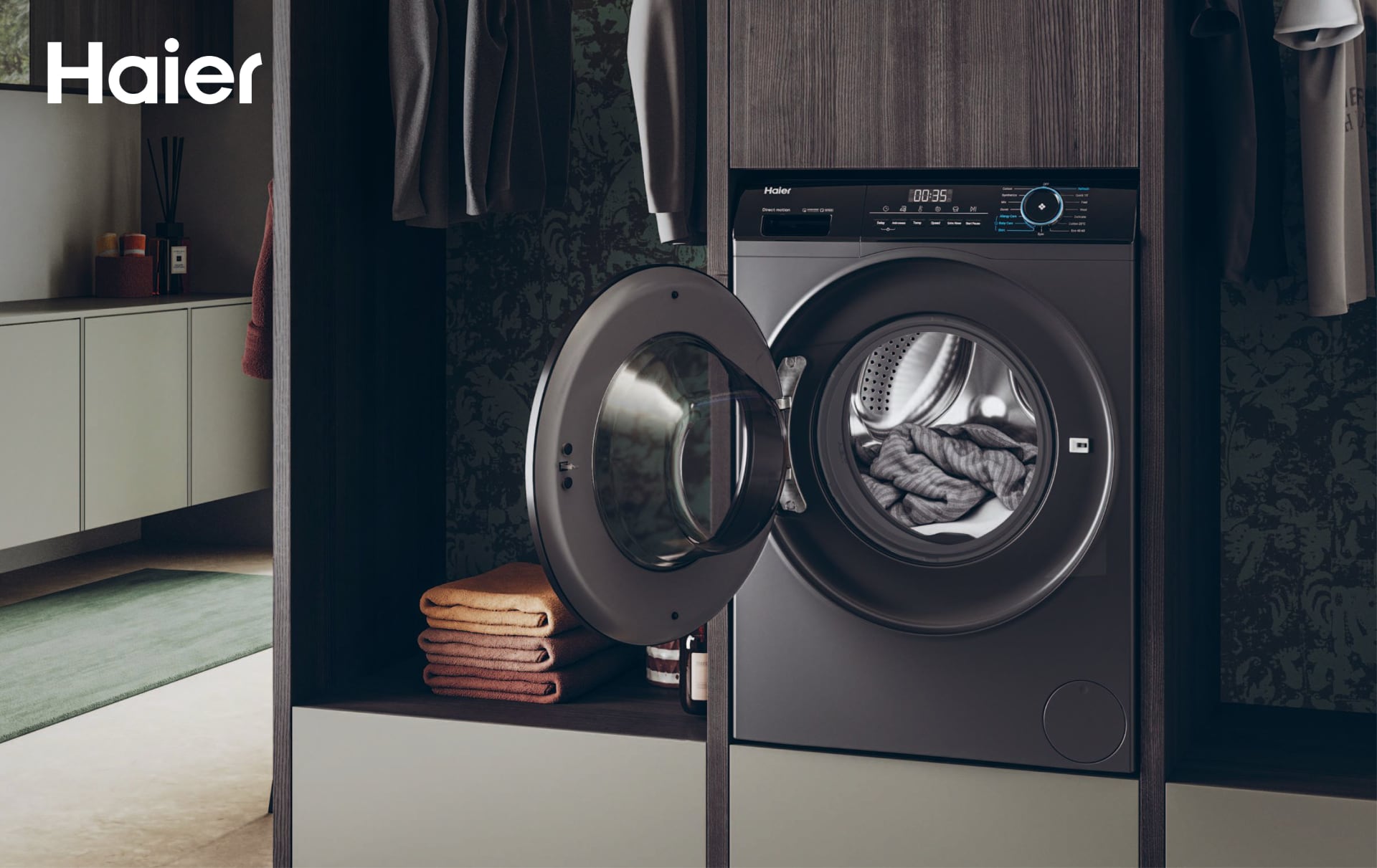 Стиральная и сушильная машины Haier I-Pro 3 - современная функциональность в антрацитовом цвете-3