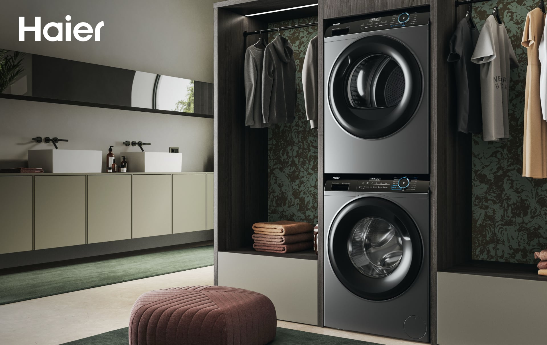 Стиральная и сушильная машины Haier I-Pro 3 - современная функциональность в антрацитовом цвете