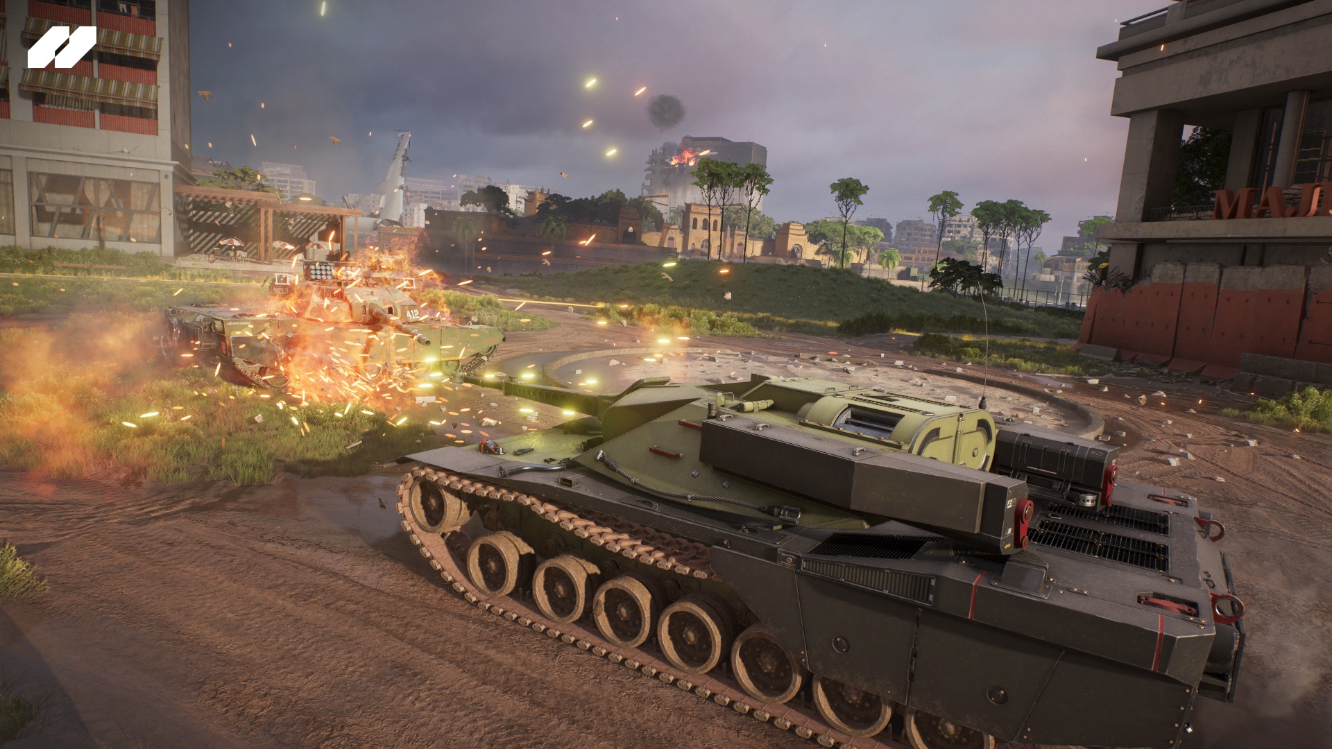 Screenshot from the game World of Tanks: HEAT without the interface