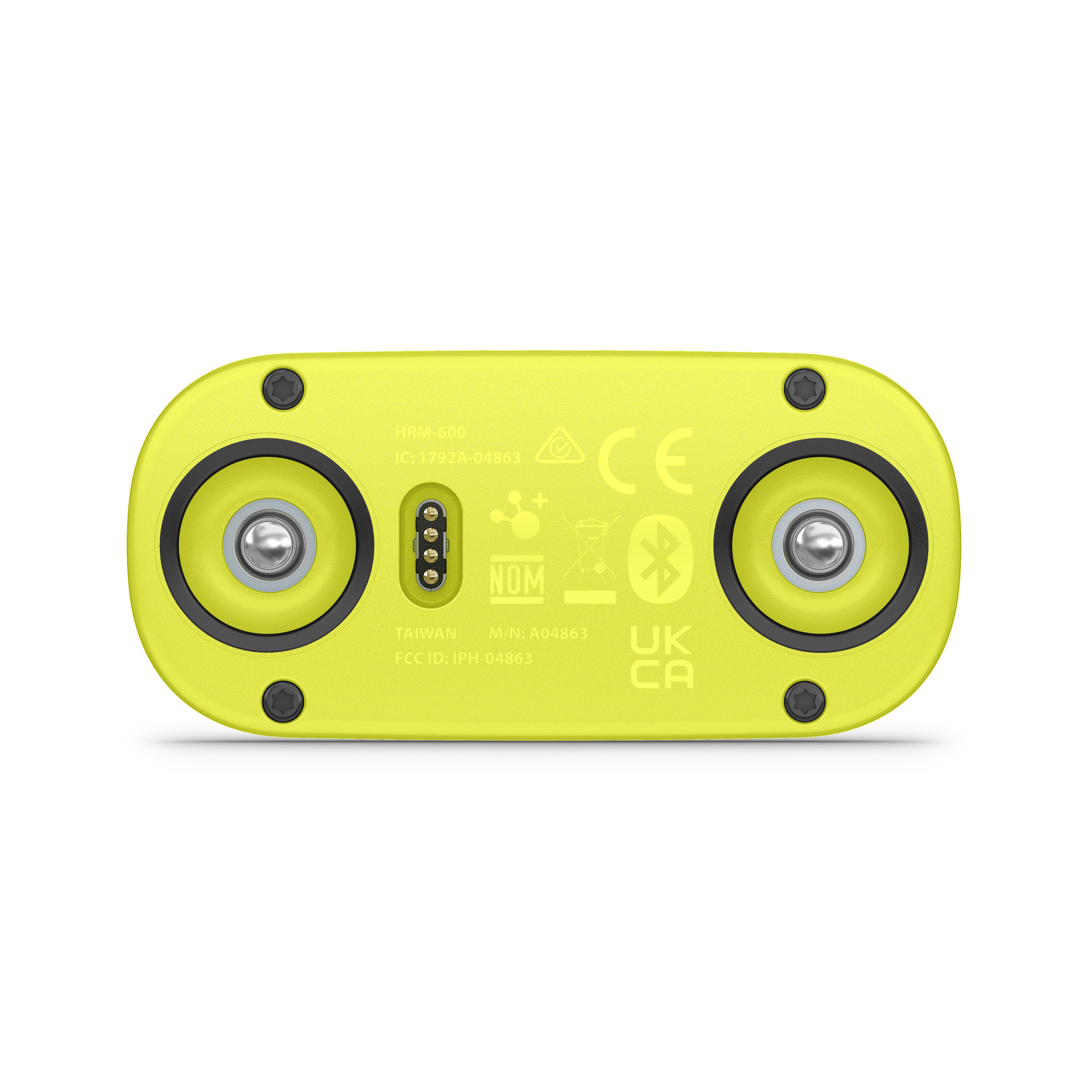 Back of the HRM 600 heart rate monitor