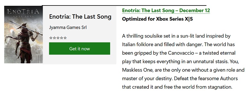 Screenshot from the Xbox Wire website