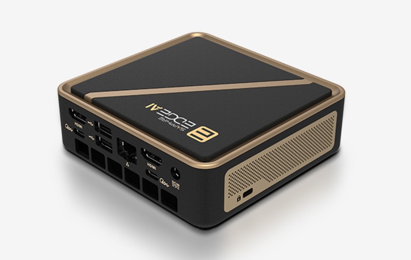 Вид міні-PC Sapphire Edge AI з різних сторін