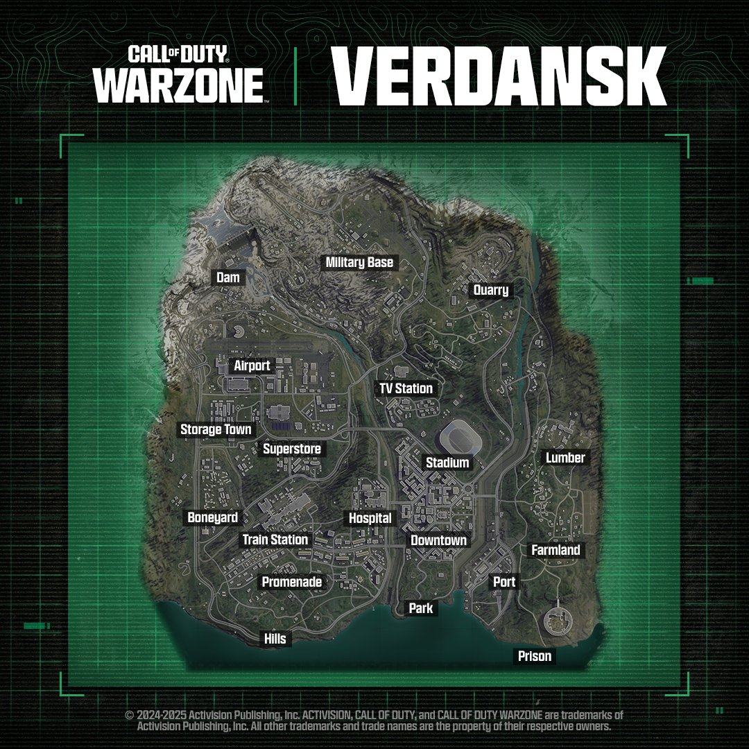Обновленная тактическая карта Verdansk
