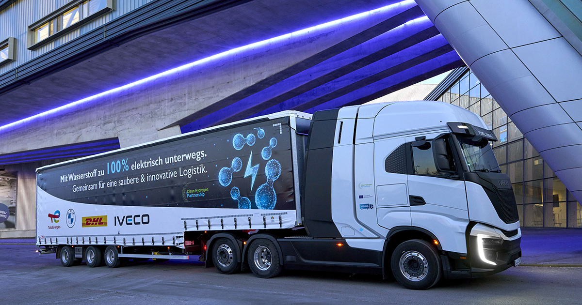 IVECO S-eWay Fuel Cell truck at BMW event