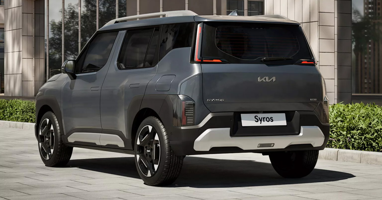 Rear view of the Kia Syros