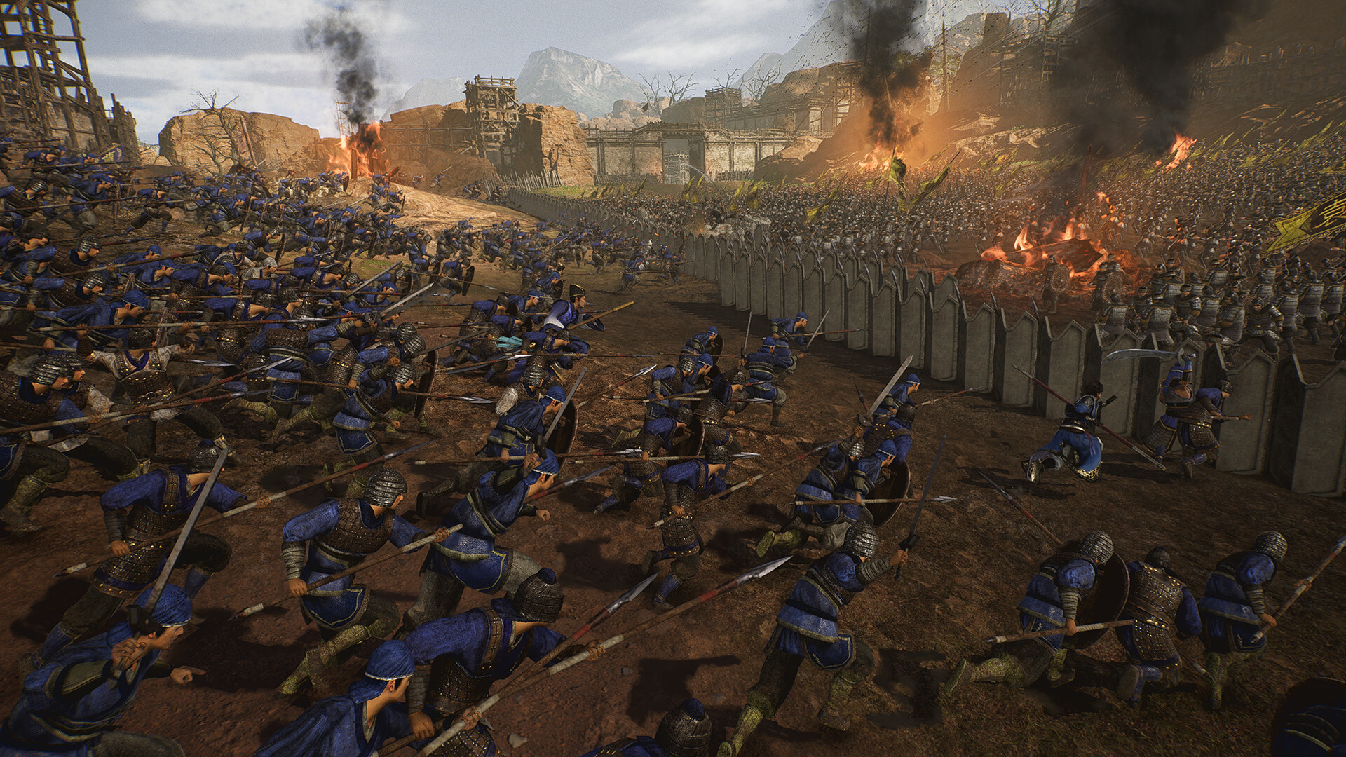 The battle in DYNASTY WARRIORS: ORIGINS