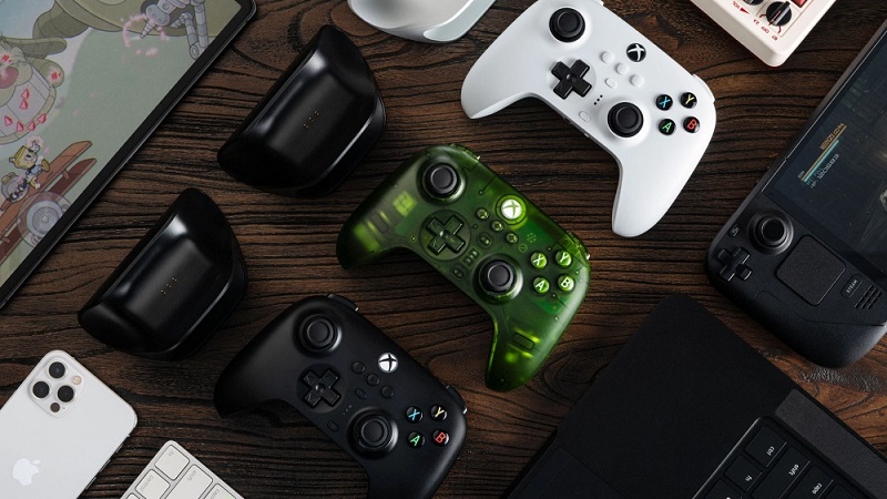 8BitDo Ultimate controller in translucent green colour