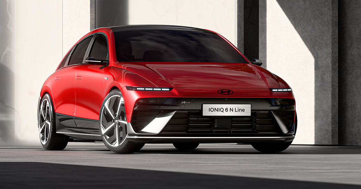 Hyundai Ioniq 6 N Line rouge