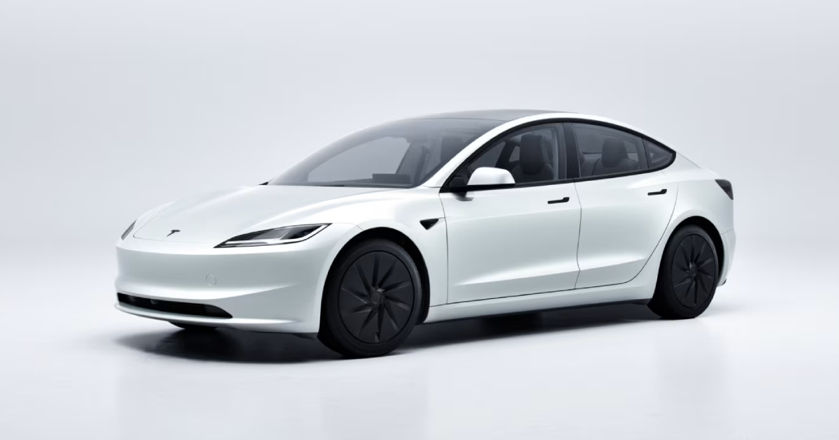 Test version of Tesla Model 3