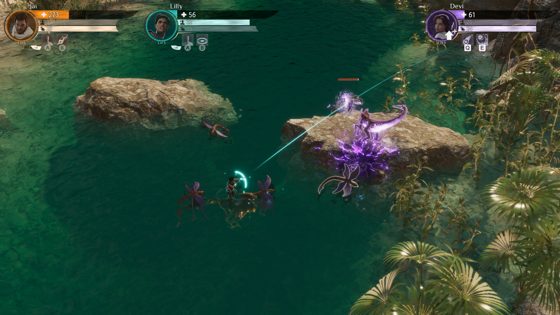 Coridden characters in battle