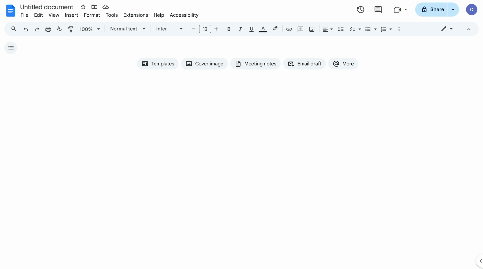 Google Docs layout options