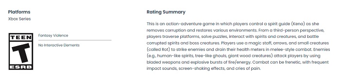 PlayStation console exclusive Kena: Bridge of Spirits could be coming to the Xbox Series - as indicated by the age rating given by the ESRB-2