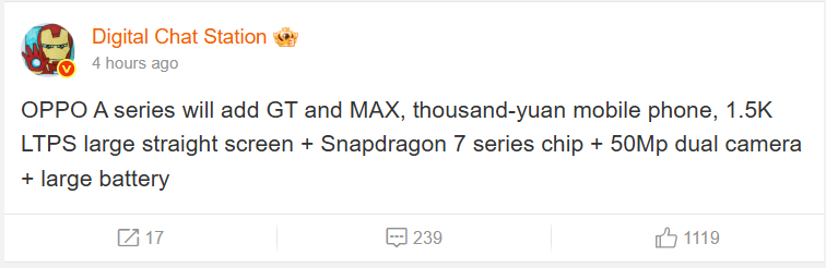 Insider information about new Oppo smartphones