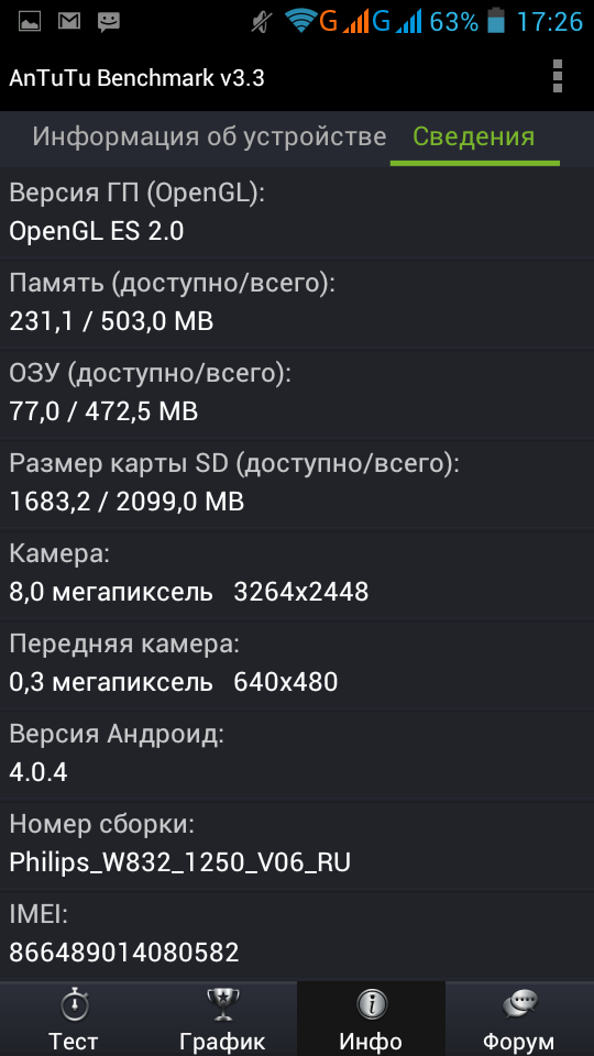 Обзор Philips Xenium W832-22