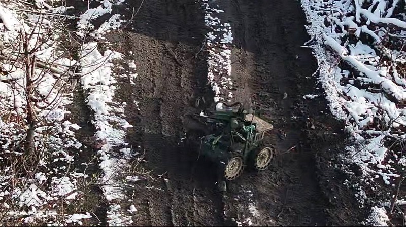 Unmanned ground vehicle in action