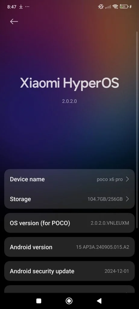 Оновлення HyperOS 2.0 для Poco X6 Pro