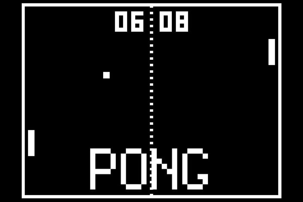 Скриншот игры PONG 1971 года