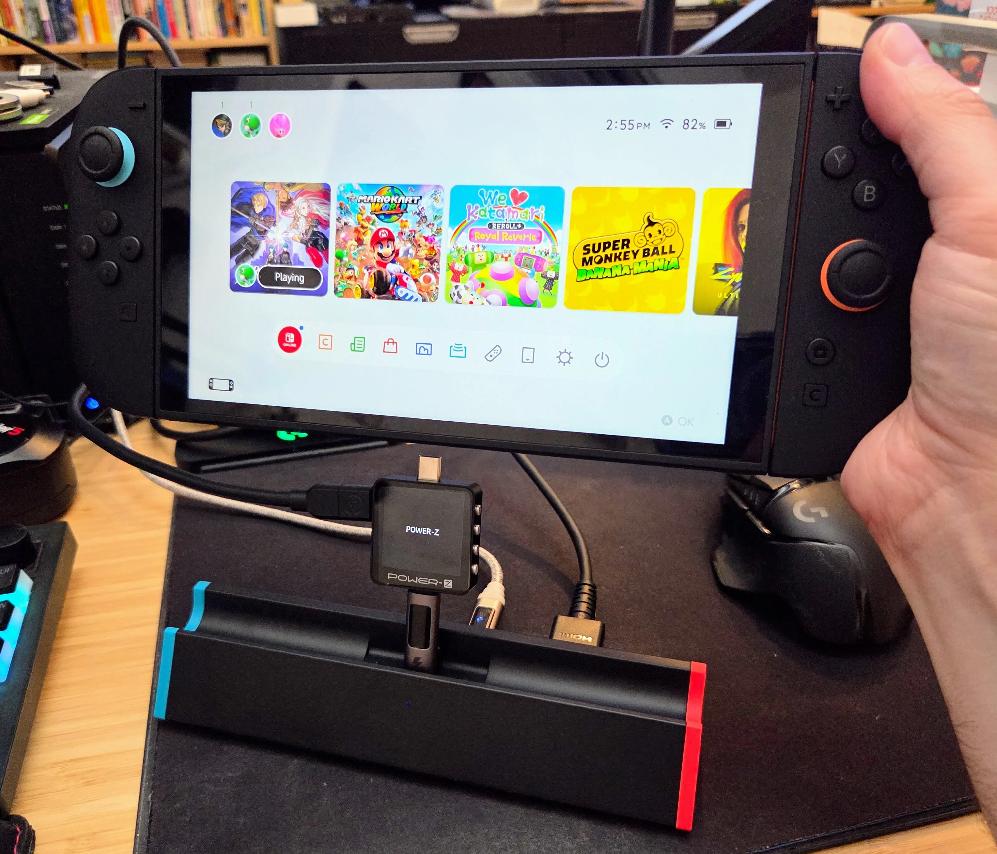 Під'єднання аналізатора до Switch 2 і док-станції