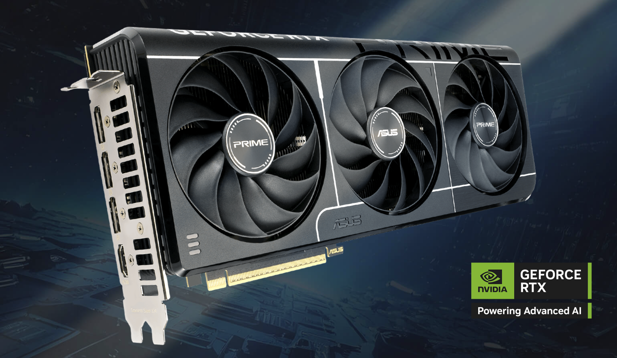 Відеокарта Prime GeForce RTX 5080 OC Edition. Ілюстрація: ASUS