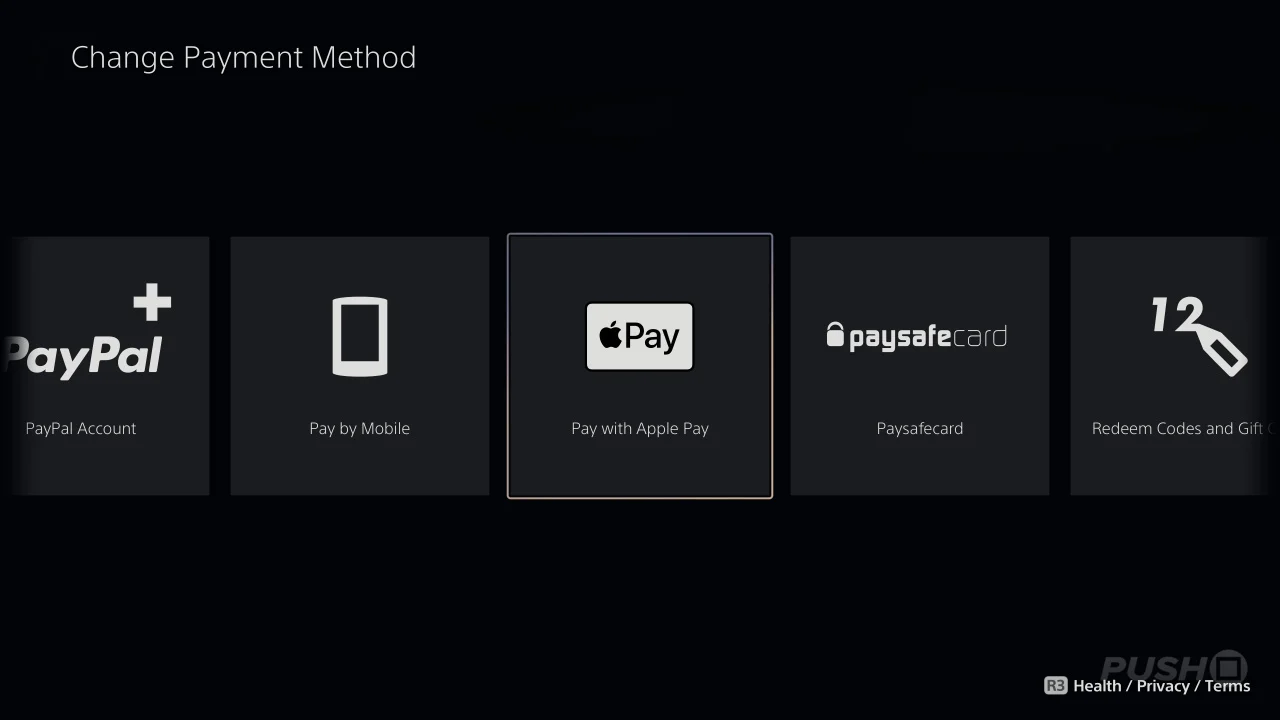 PlayStation Store на PS5 з можливістю купівлі через Apple Pay