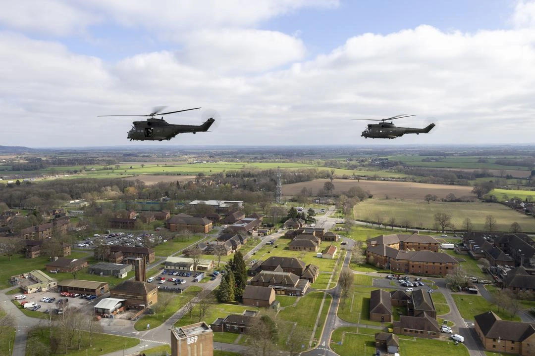 A flyover of the British SA 330 Puma. Illustration: Royal Air Force