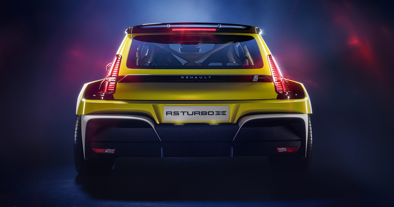 Renault 5 Turbo 3E in action on the track