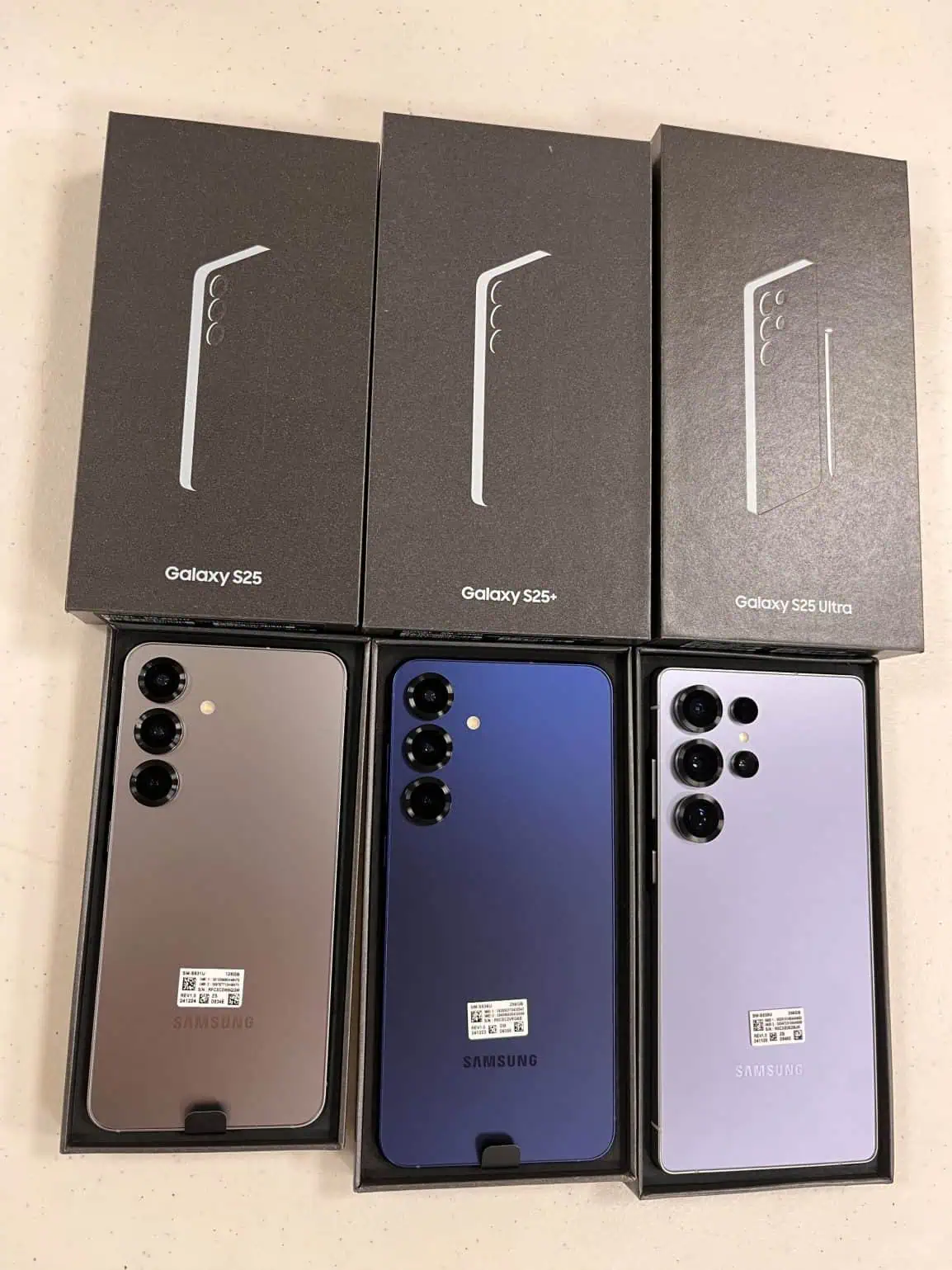 La version bleue du Galaxy S25 dans la main de l'utilisateur