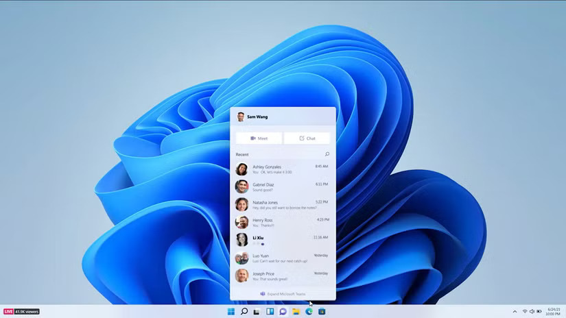 Capture d'écran Skype
