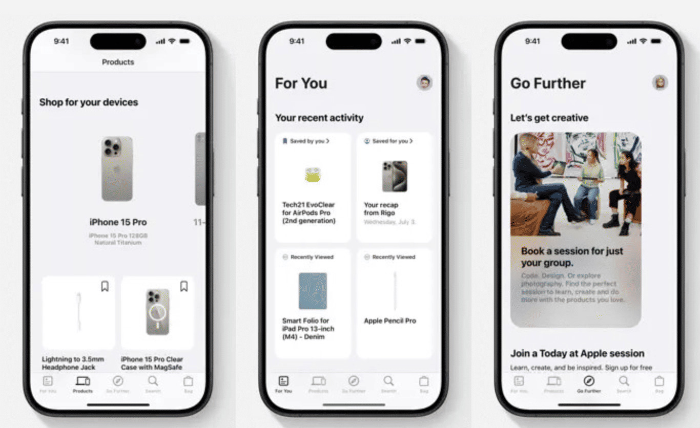 Screenshot of the Apple Store app