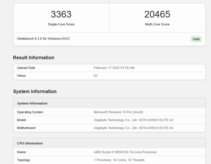 Тест производительности AMD Ryzen 9 9950X3D
