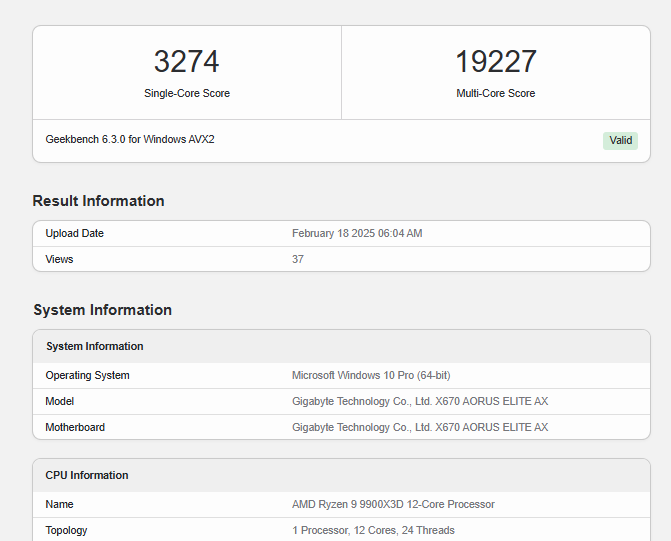 Тест производительности AMD Ryzen 9 9900X3D