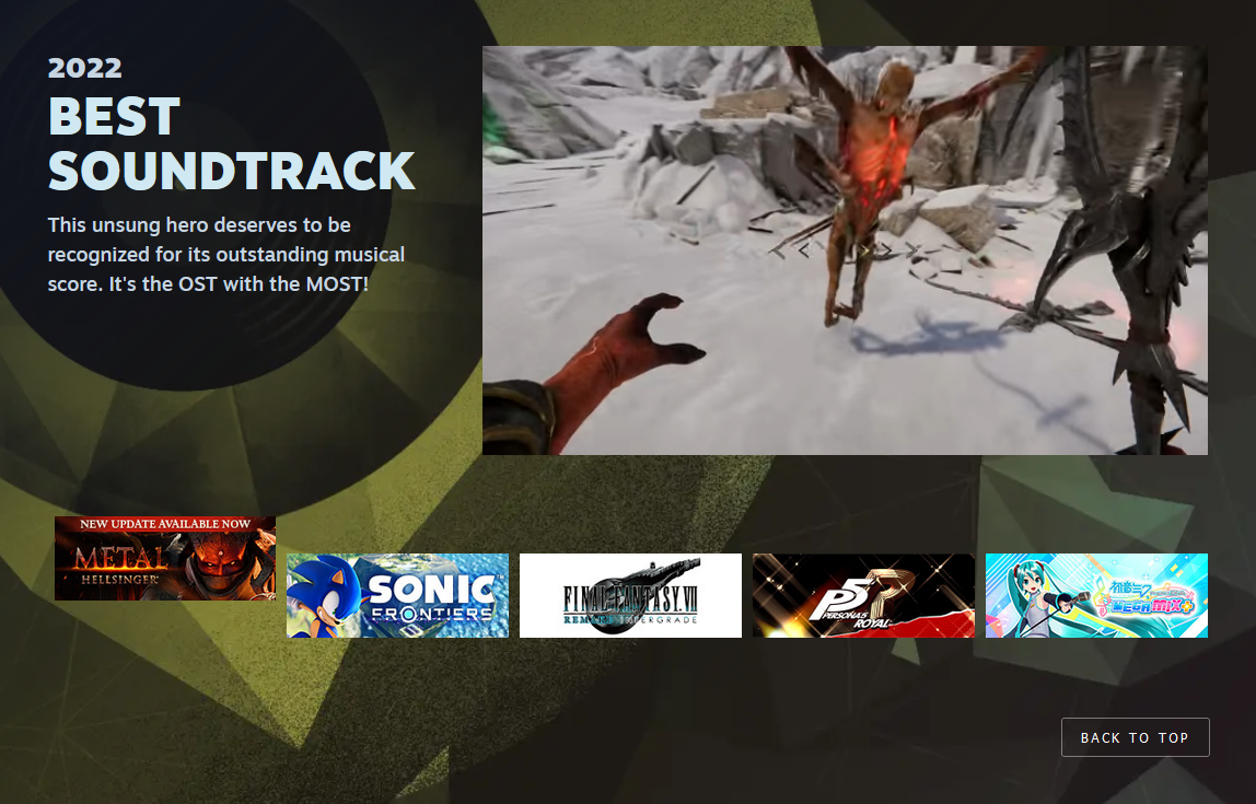 Valve presented all 11 nominations for The Steam Awards ceremony, including: "Game of the Year", "Best Story", "Best Soundtrack" and others-9