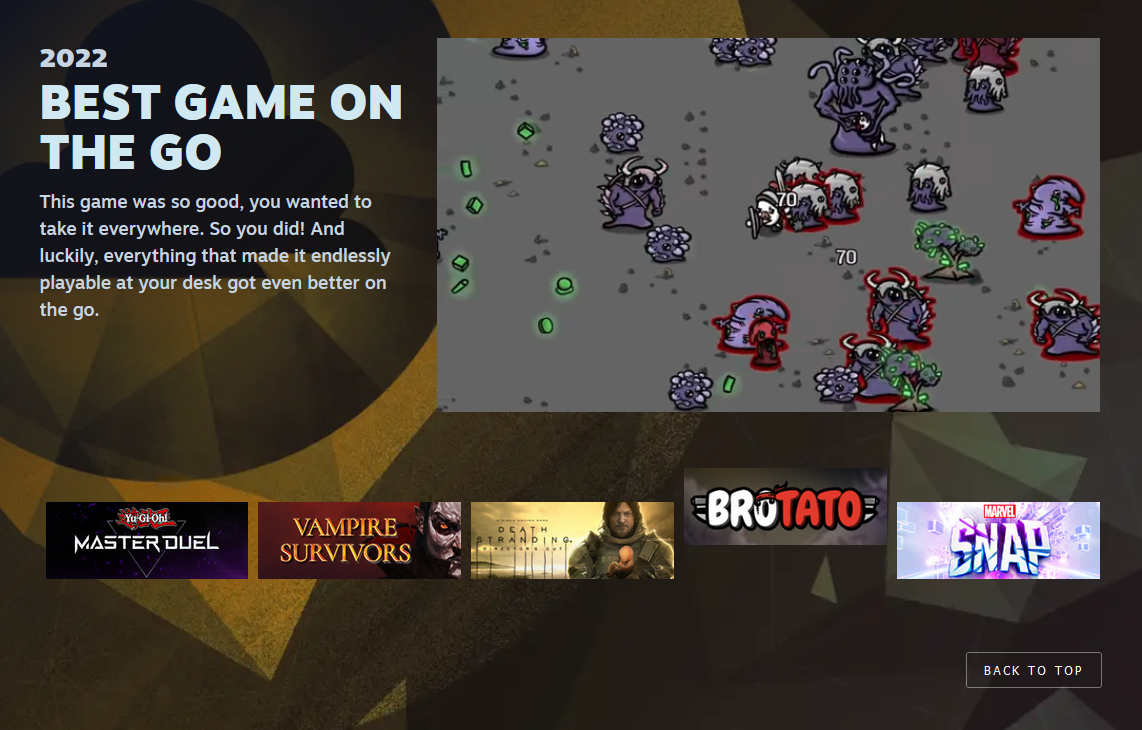 Valve presented all 11 nominations for The Steam Awards ceremony, including: "Game of the Year", "Best Story", "Best Soundtrack" and others-12