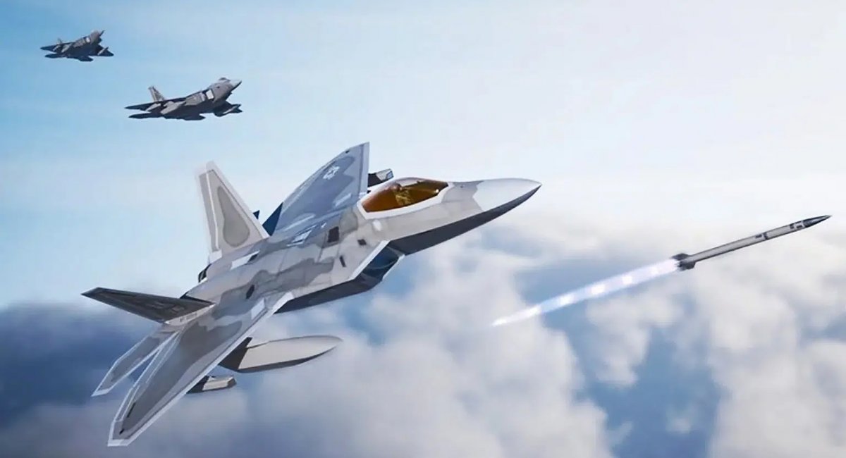 Пуск ракети AIM-260A JATM з F-22