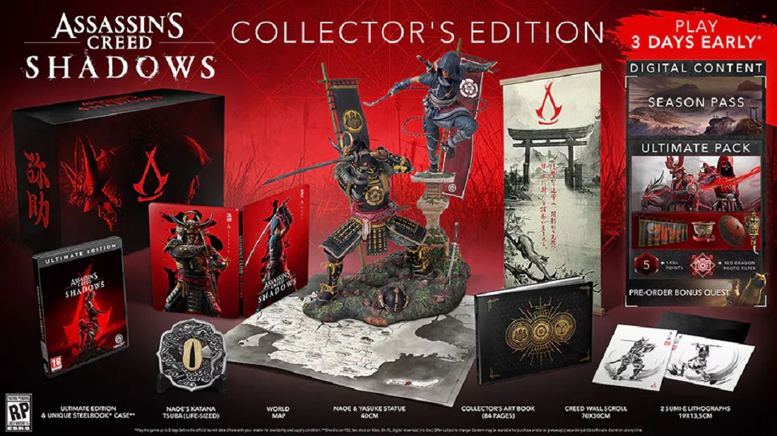 Ubisoft представила роскошное коллекционное издание Assassin's Creed Shadows: фанаты франшизы не смогут пройти мимо