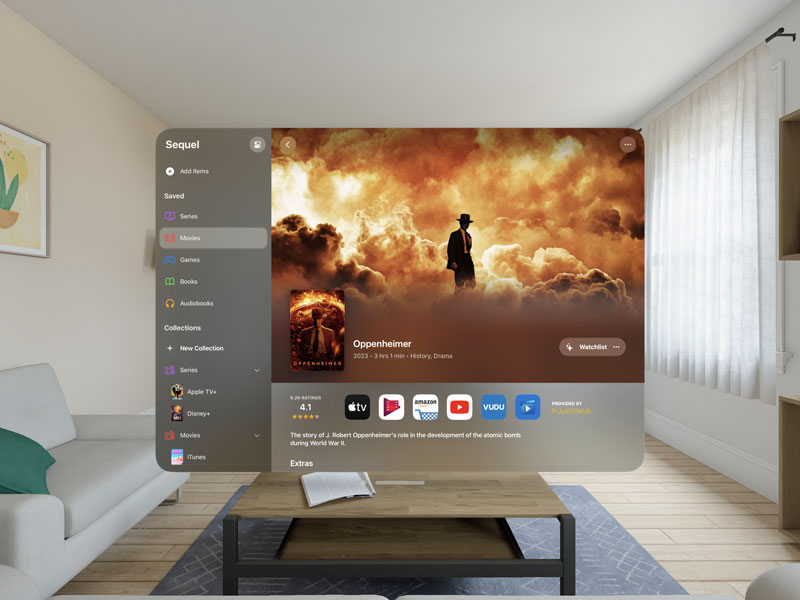 A screenshot of the Sequel interface on the big screen