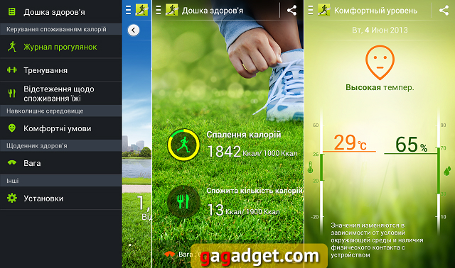 Спортивные функции Samsung Galaxy S4