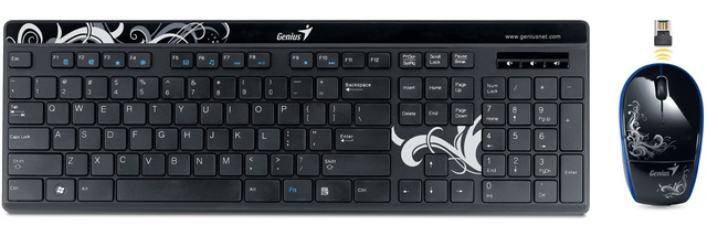"Татуированные" и беспроводные: набор Genius SlimStar i8150 Tattoo из клавиатуры и мышки