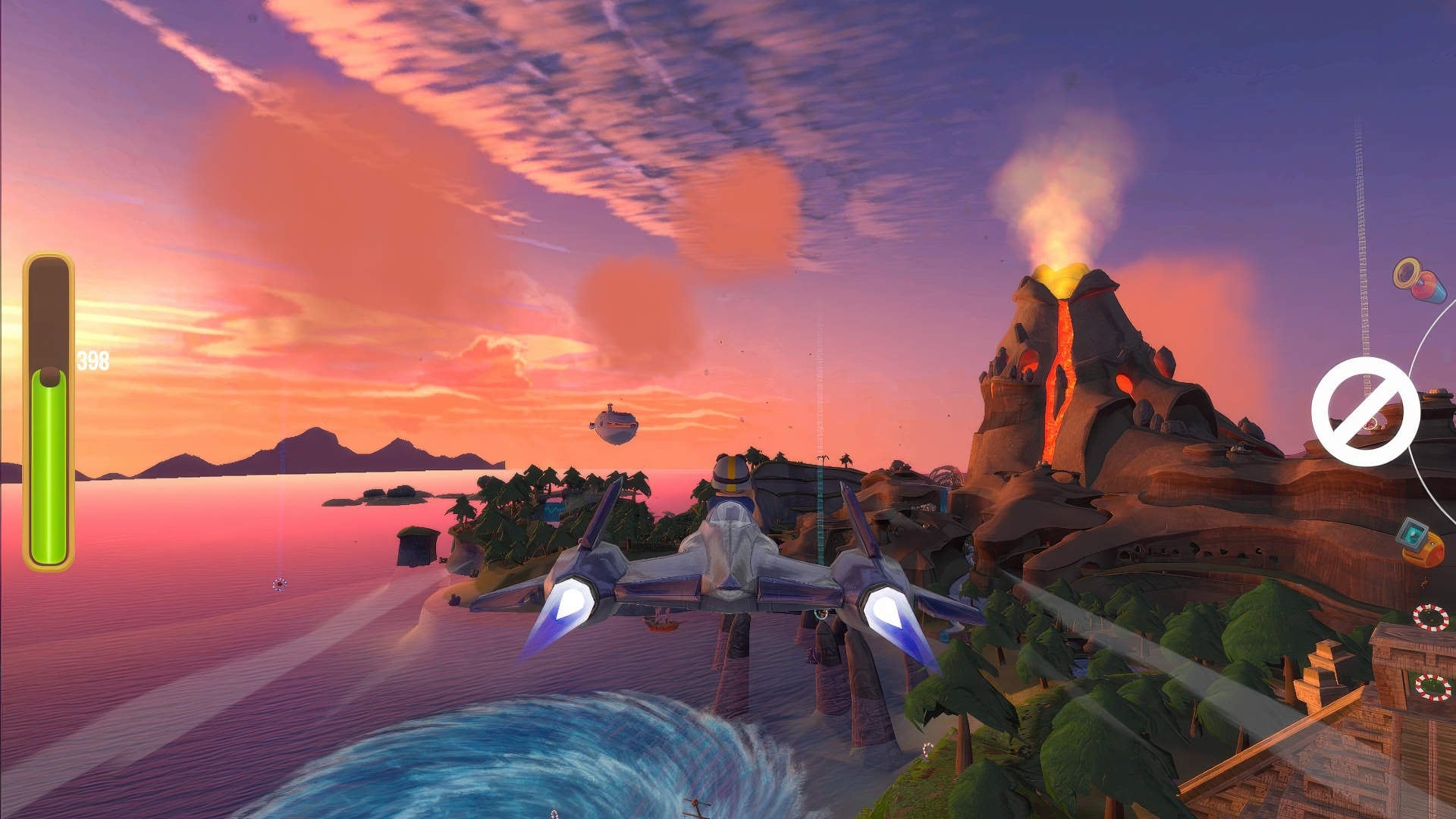 A scene from the game Stunt Flyer