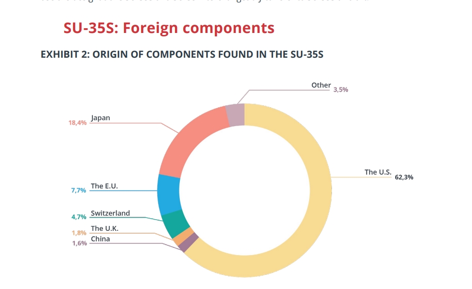 Components of the Su-35S aircraft. Illustration: International Partnership for Human Rights