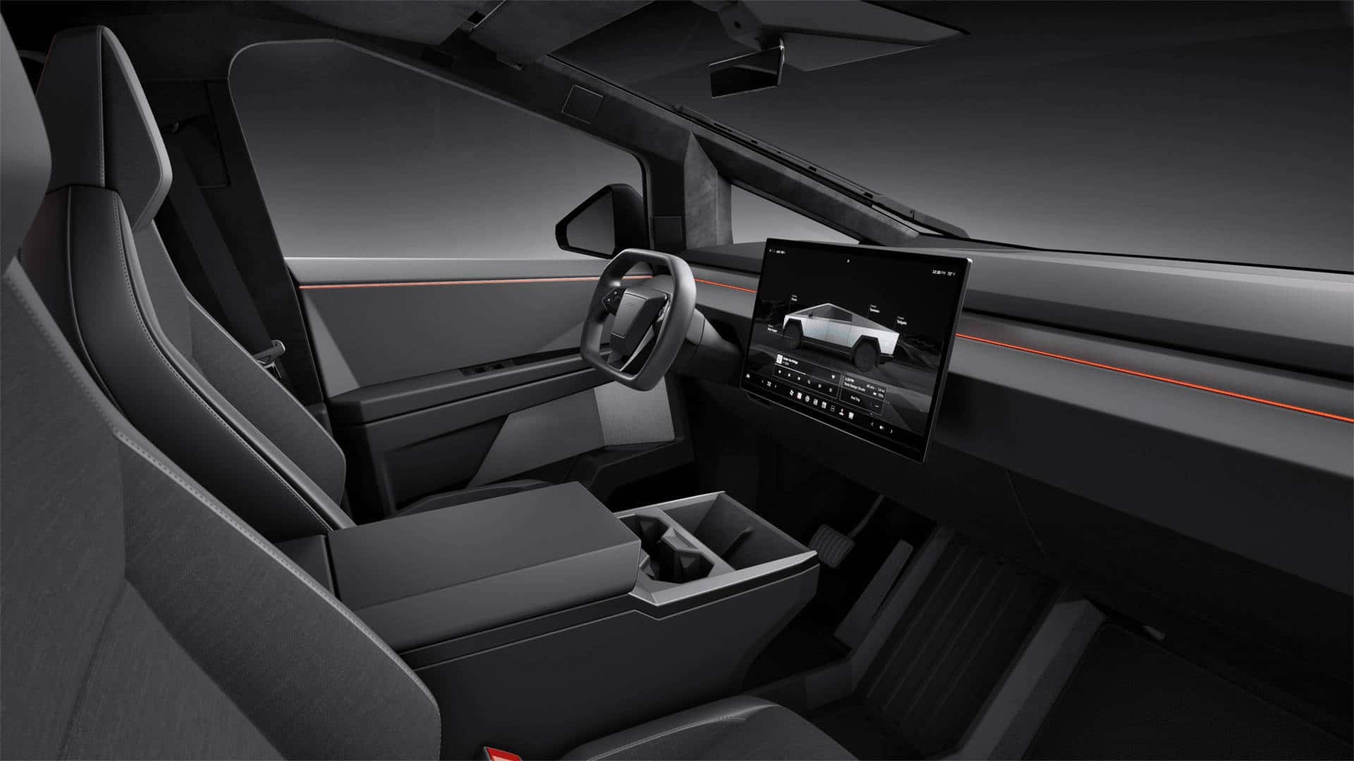 Интерьер Tesla Cybertruck Long Range