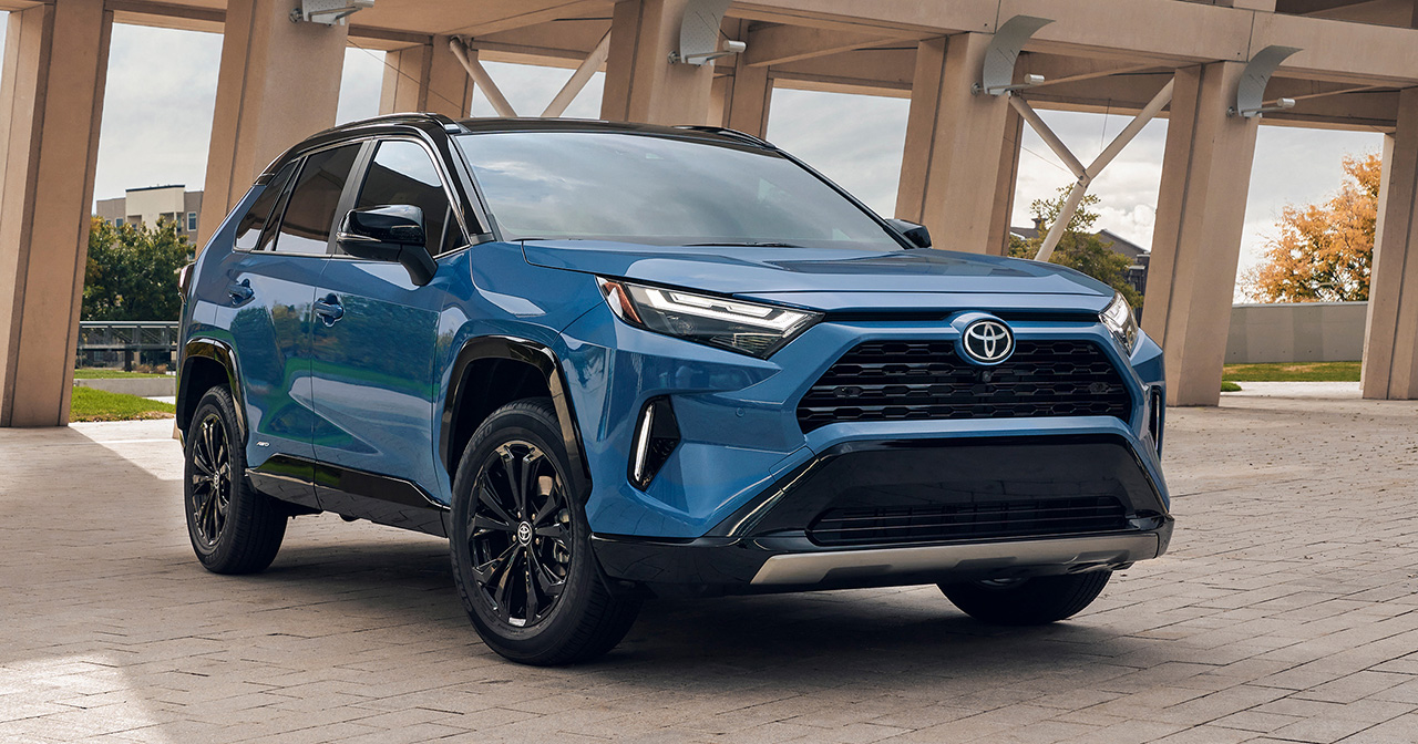L'actuel Toyota RAV4 Hybride (2025) dans la version destinée au marché américain