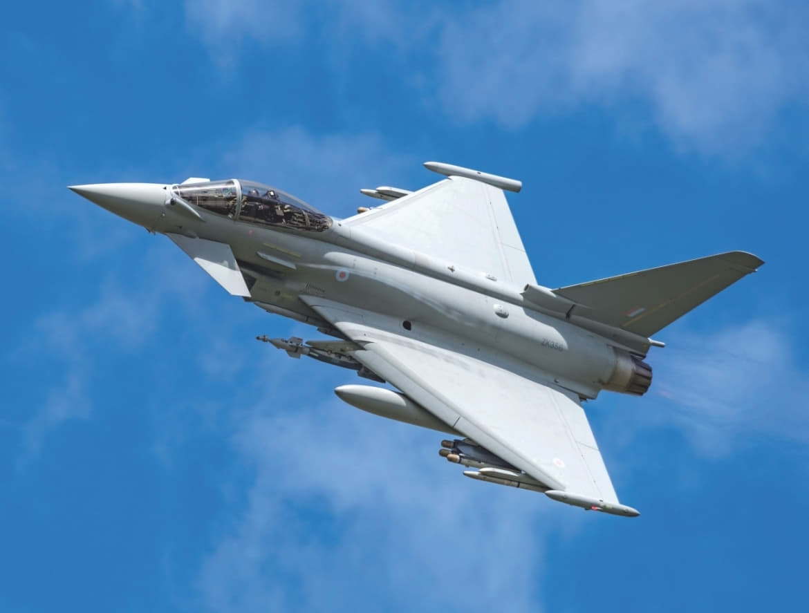 L'avion de combat Eurofighter Typhoon