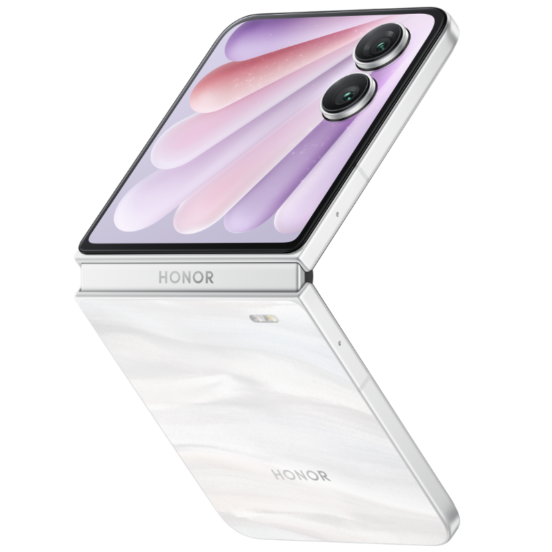 Дизайн смартфона Honor Magic V Flip 2 в цвете белый